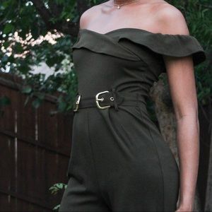 Charlotte Russe Women’s Off the Shoulder Jumpsuit